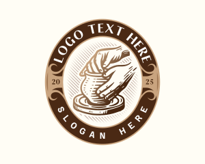 Hand Drawn - Hand Clay Pot Pottery logo design