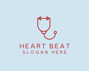 Stethoscope - Strong Fitness Stethoscope logo design