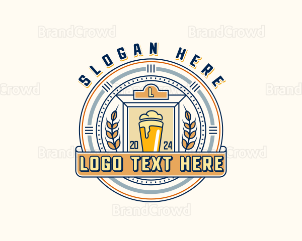 Wheat Beer Brewery Logo