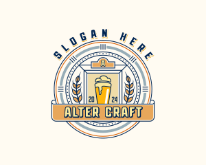 Wheat Beer Brewery logo design