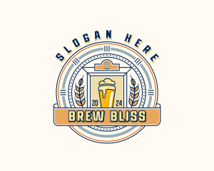 Wheat Beer Brewery logo design