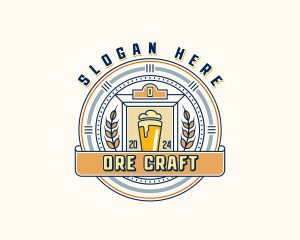 Wheat Beer Brewery logo design