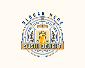 Wheat Beer Brewery logo design