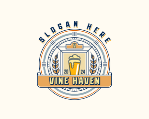 Wheat Beer Brewery logo design