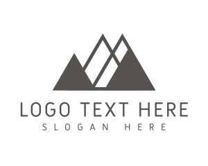 Mountain Climbing - Campsite Mountain Travel logo design