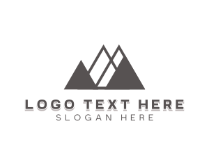 Camper - Campsite Mountain Travel logo design