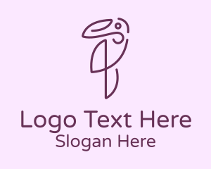 Elegant Purple Toucan Logo