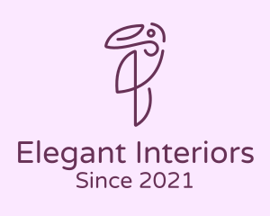 Elegant Purple Toucan logo design