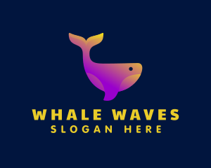 Whale - Creative Gradient Whale logo design