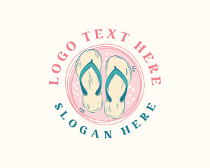 Sandals - Beach Sandals Footwear logo design