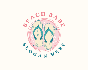 Beach Sandals Footwear logo design