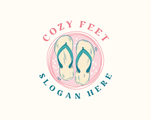 Beach Sandals Footwear logo design