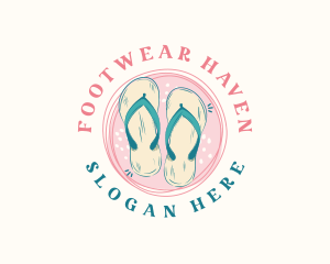 Beach Sandals Footwear logo design