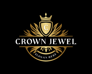 Luxurious Crown Shield logo design