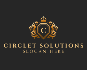 Circlet - Shield Crown Royalty logo design