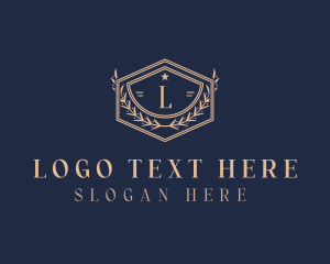 Luxury - Royalty Wreath Shield logo design