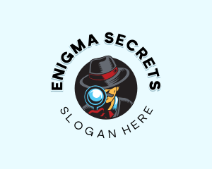 Mysterious - Detective Magnifying Glass logo design