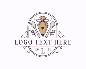 Pastry Bag - Bake Patisserie Catering logo design