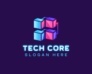 Cyber Tech Cube logo design