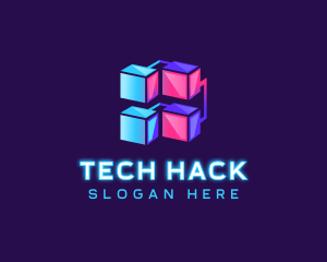 Cyber Tech Cube logo design