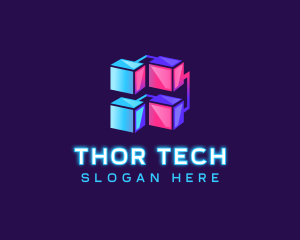 Cyber Tech Cube logo design