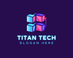 Cyber Tech Cube logo design