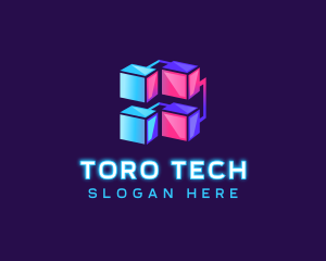 Cyber Tech Cube logo design