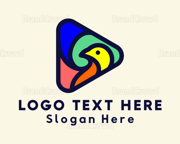 Colorful Dove Triangle Logo