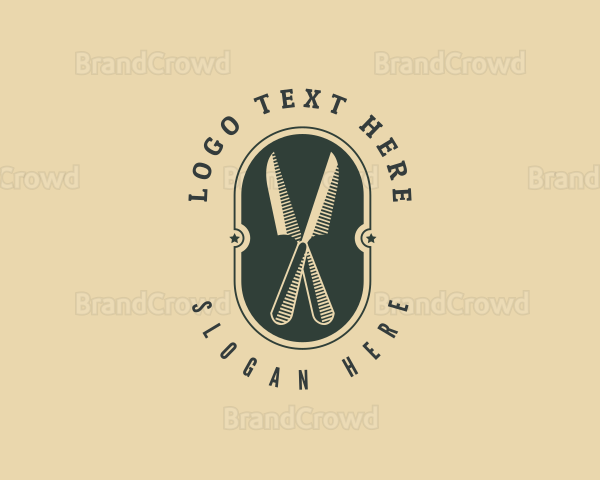 Oval Kitchen Knife Logo