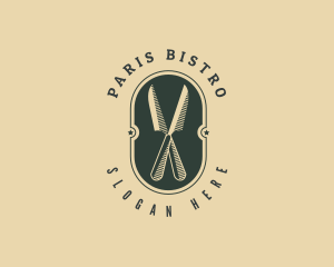 Oval Kitchen Knife logo design