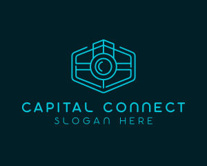 Minimalist Camera Lens logo design