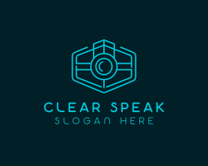 Minimalist Camera Lens logo design