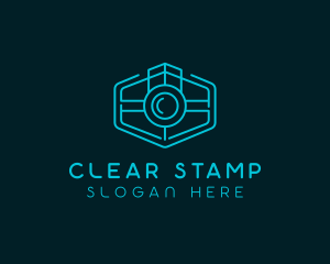 Minimalist Camera Lens logo design