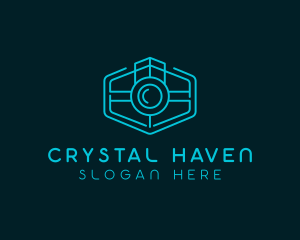 Minimalist Camera Lens logo design