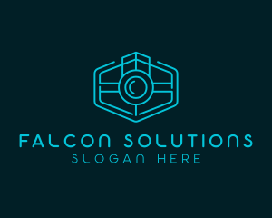 Minimalist Camera Lens logo design