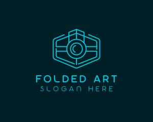 Minimalist Camera Lens logo design