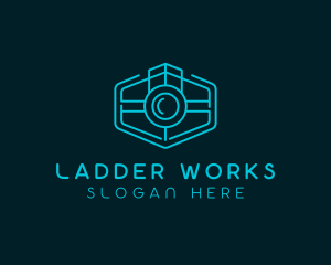 Minimalist Camera Lens logo design