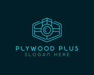 Minimalist Camera Lens logo design