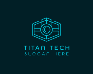 Minimalist Camera Lens logo design