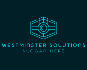 Minimalist Camera Lens logo design