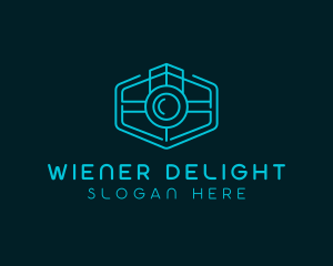 Minimalist Camera Lens logo design