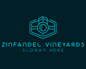 Minimalist Camera Lens logo design