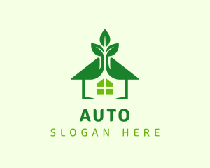 Green Natural House Logo