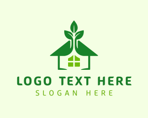 Green Natural House Logo