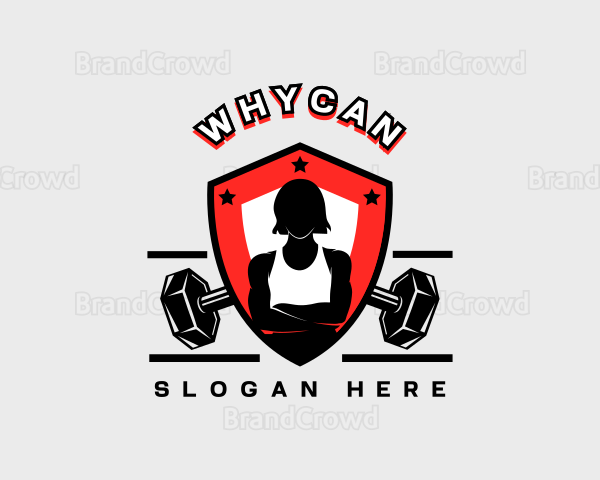 Woman Fitness Coach Logo