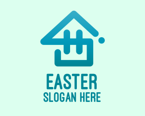 Stroke - Blue Housing Application logo design