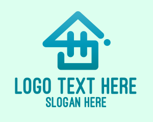 Village - Blue Housing Application logo design