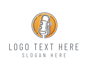 Blog - Recording Mic Podcaster logo design