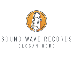 Record - Recording Mic Podcaster logo design