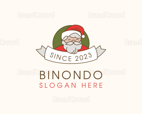 Santa Claus Banner Logo